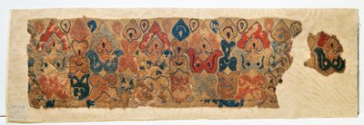 Fragment of a hanging bordered with flowers and lotus buds by Altaic School